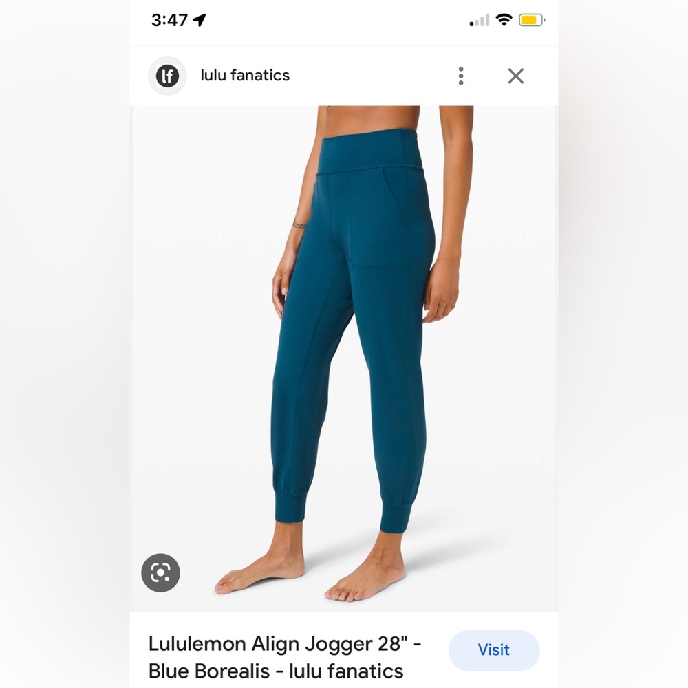 Lululemon Align Jogger 28" size 4 blue borealis